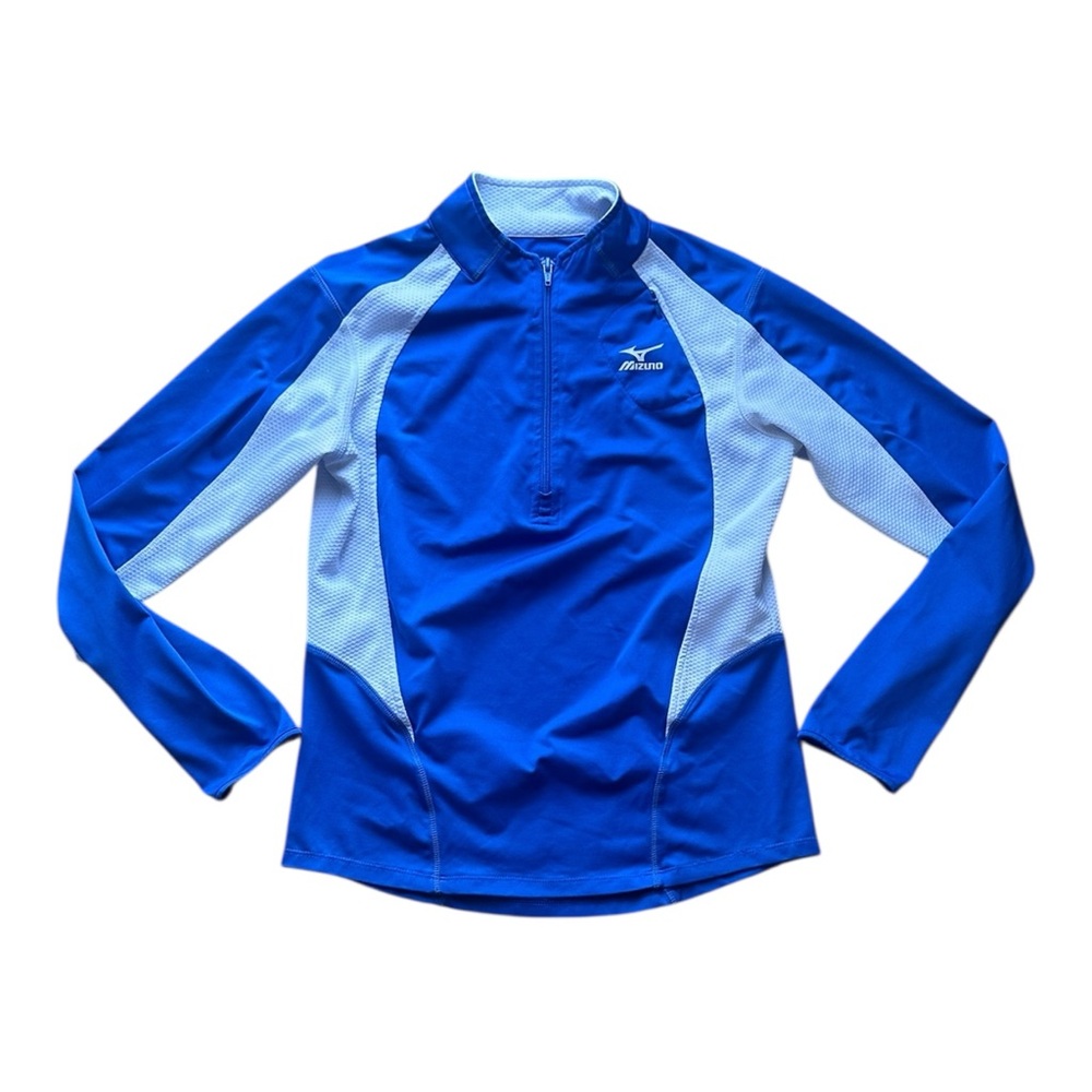 Mizuno Zip-up Pullover Blue and White Size small